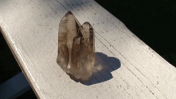 This smoky quartz crystal came from the ground this color naturally